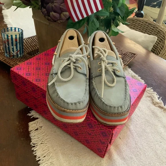 TORY BURCH ‘Joey Flat Form ‘ Boat shoes Size 8 - Picture 5 of 8